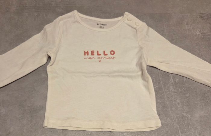 Lot de 4 t-shirt ML kiabi 3mois - photo numéro 4