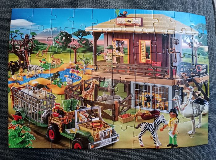 Puzzle Playmobil x4, chantier, chevalier, safari, pompier - photo numéro 7