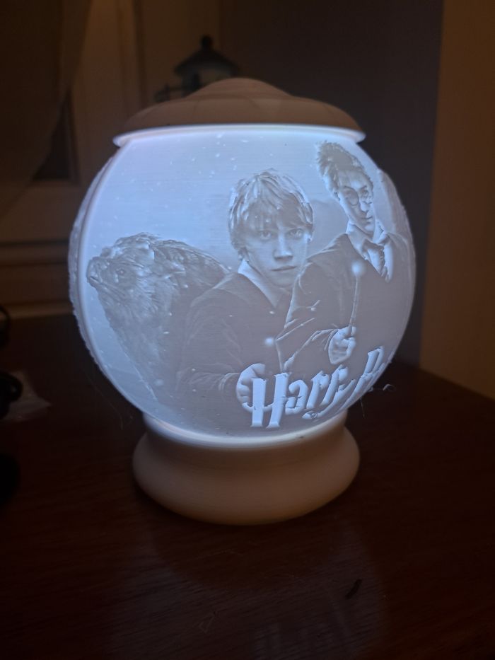 Veilleuse boule en lithophanie - photo numéro 2