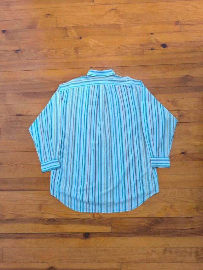 Chemise à rayures - Ralph Lauren - Blake - Logo brodé marine - Blanc, rouge, bleu - Taille XL - photo numéro 4
