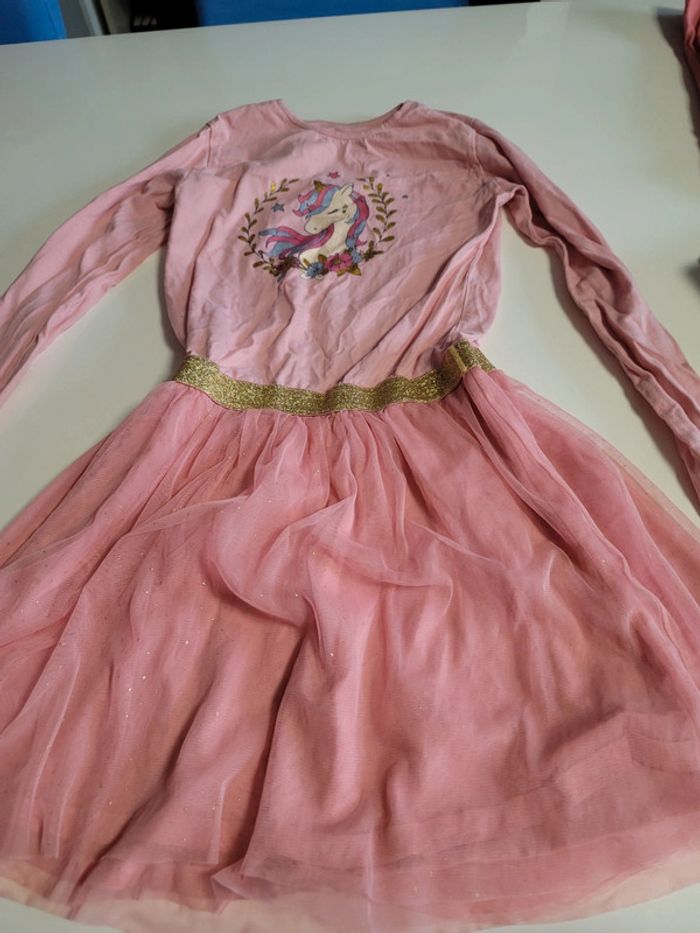 Robe rose licorne in extenso 14 ans tbe