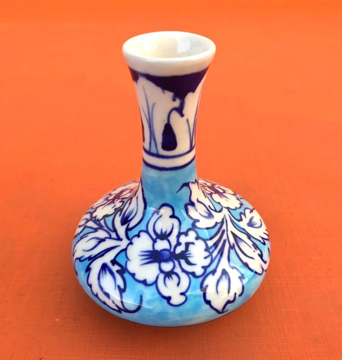 Vase céramique à décor floral - photo numéro 2