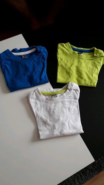 Lot 3 tee shirts MC 9 mois