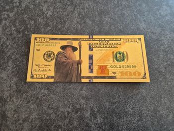 Billet OR à collectionner Gandalf le gris seigneur des anneaux