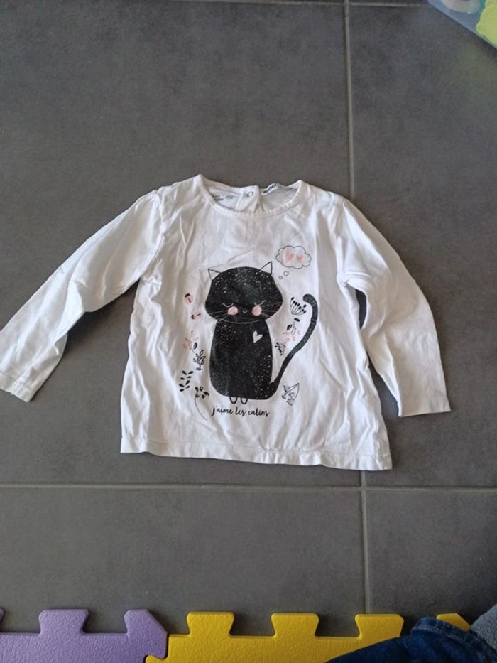 Lot tee shirts manches longues, 24 mois - photo numéro 2
