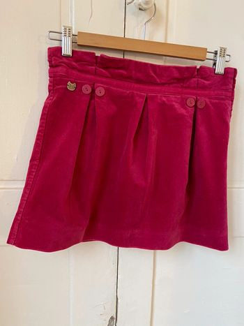 Mini jupe velours fuschia Okaïdi 14 ans