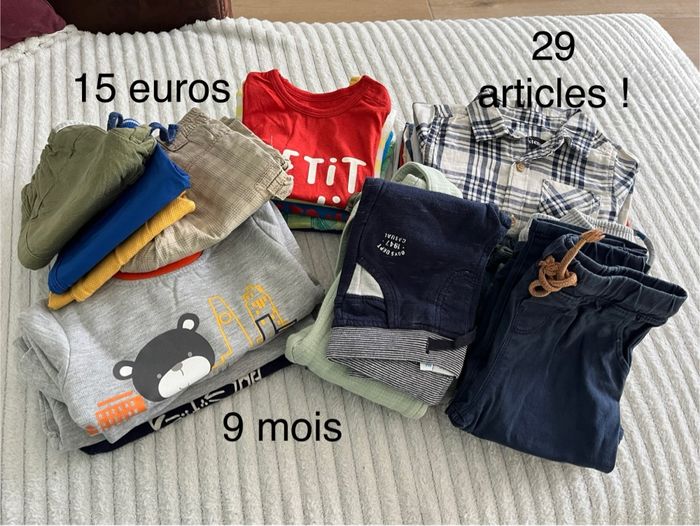 Lot vêtements 9 mois