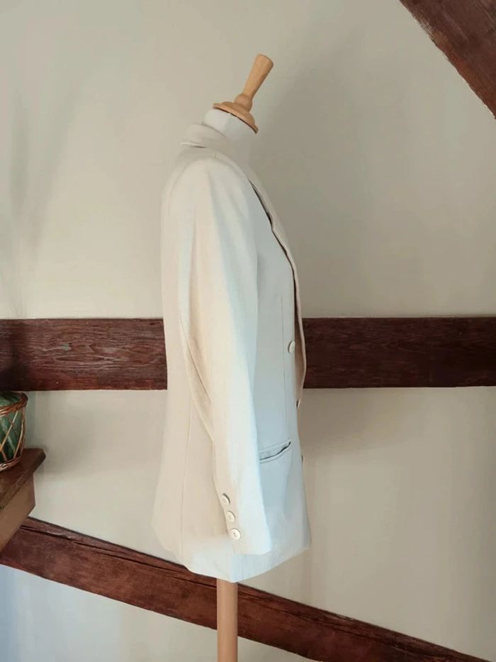 Veste blazer crème/beige laine Alain Chabason Paris - photo numéro 5