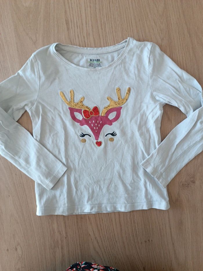 T-shirt manches longues Noël 5 ans - photo numéro 3