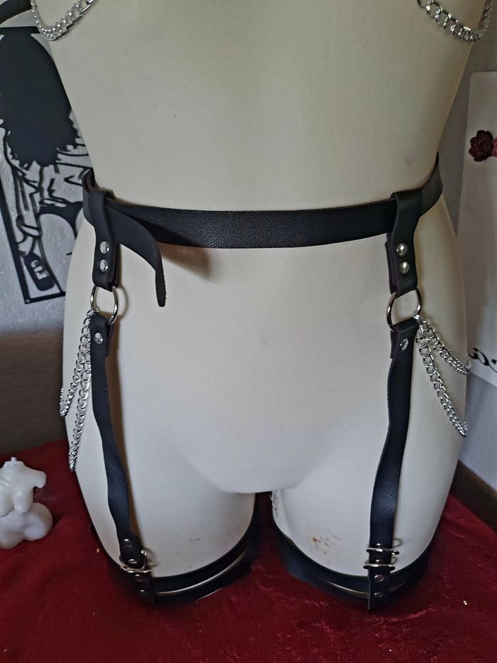 Ceinture de corps et chainette festival bondage bdsm costume - photo numéro 4