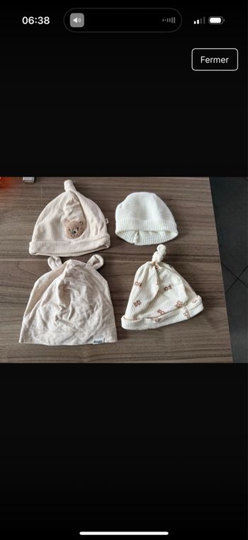 Lot de bonnet naissance