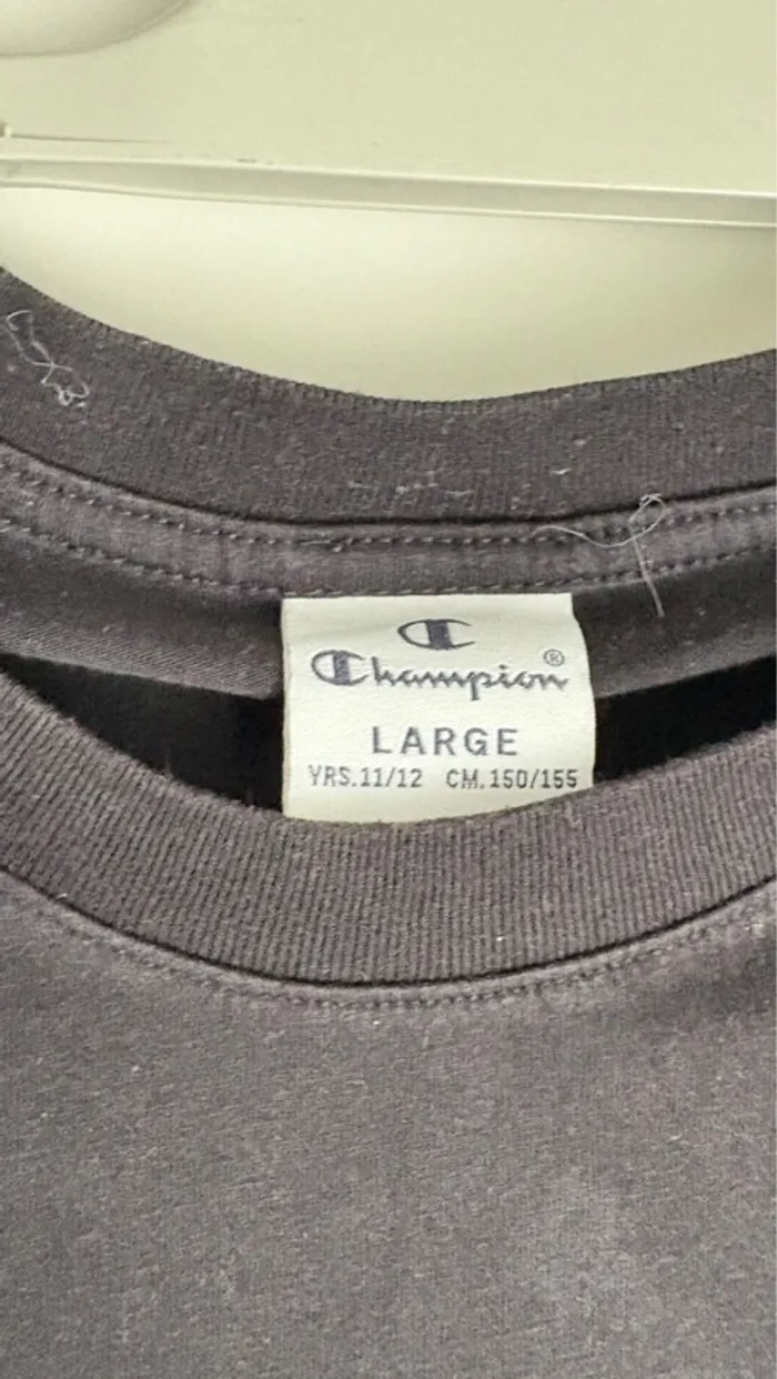 T shirt manches courtes noir champion fille taille 11/12 ans - photo numéro 2