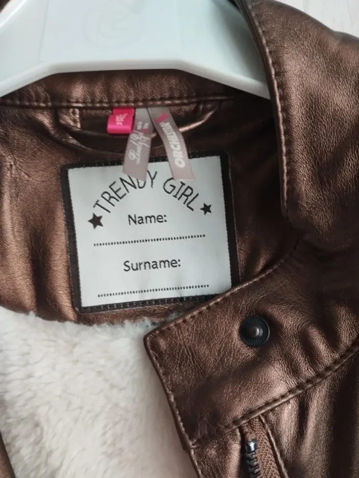 Veste cuivre simili fille 10 ans - photo numéro 3
