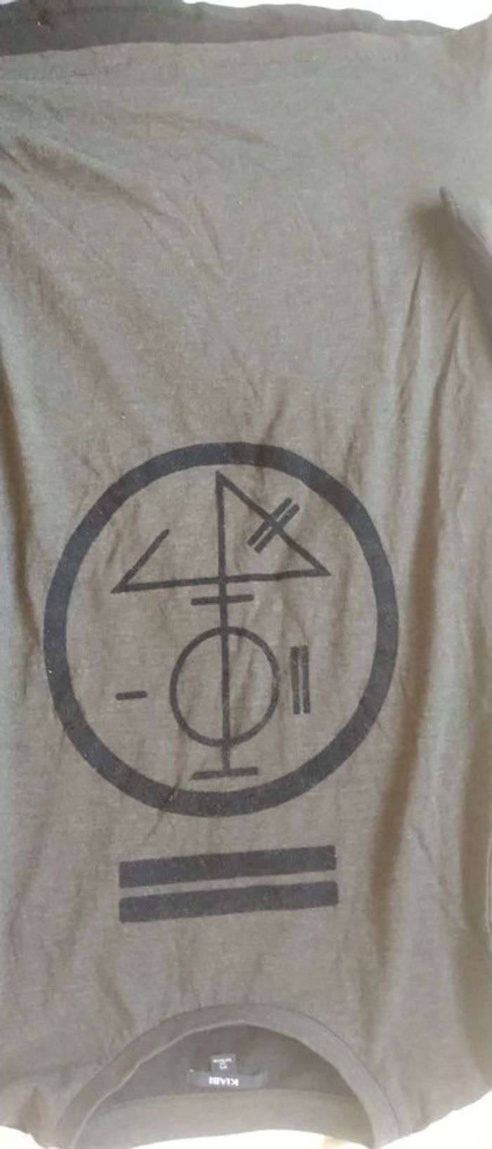 Tee très long flocage velours gris et noir neuf garçon 14 ans kiabi - photo numéro 7