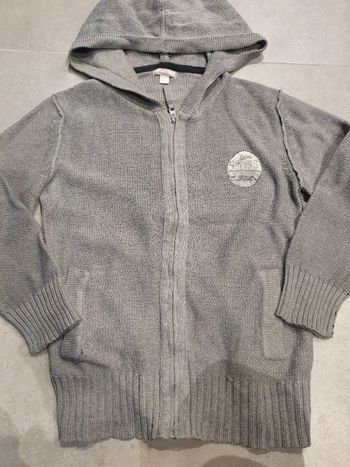 Gilet à capuche gris