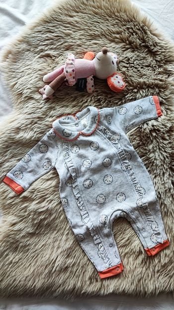 Combinaison grise lapin orchestra 1 mois