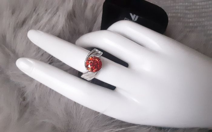 Bague mariage fiançailles anniversaire gravée Au750 Moissanite 9mm 3carats - photo numéro 6