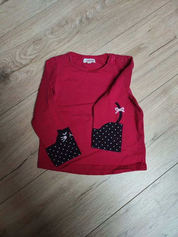 Tee shirt manche chat catimini