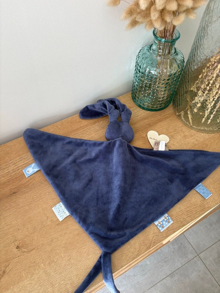 Grand doudou triangle lapidou bleu - photo numéro 3