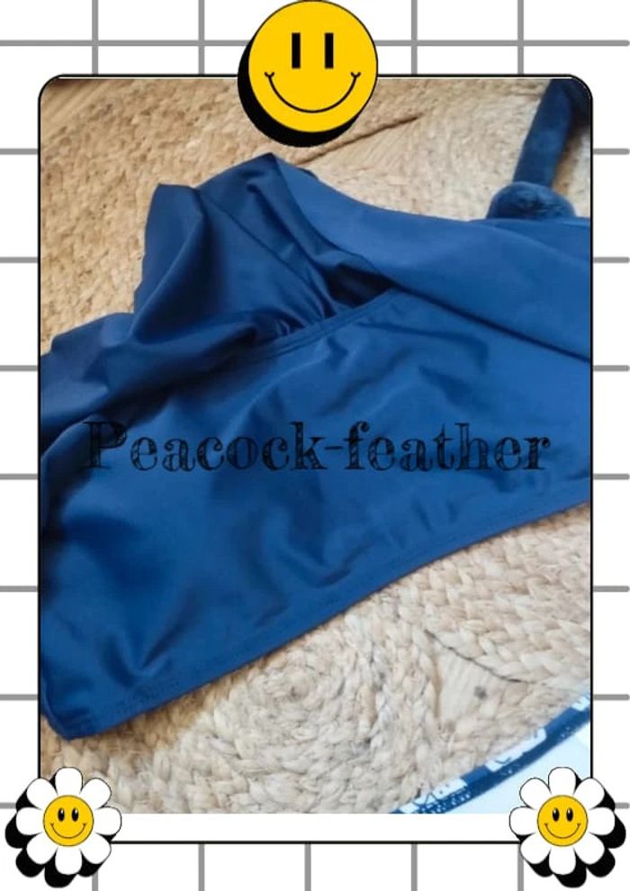 Maillot de bain bleu femme 38 culotte haute - photo numéro 5