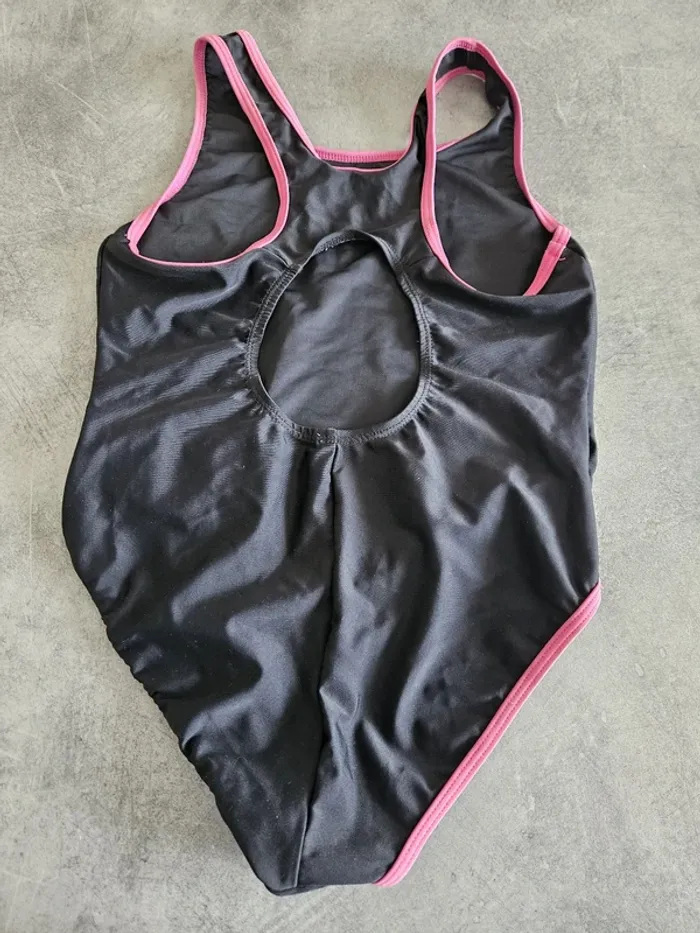 Maillot de bain 1 pièce fille - Taille 14 ans - Noir et rose - photo numéro 5