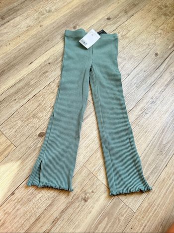 Legging évasée à fentes vert 3/4 ans h&m fille