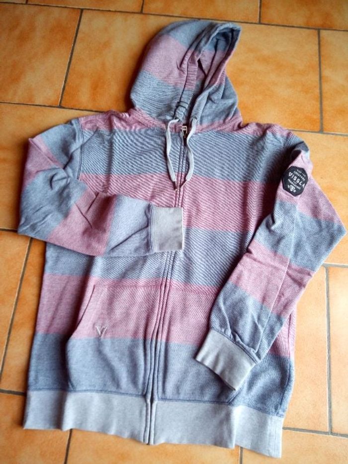 sweat chiné zippé à capuche vissla / mixte