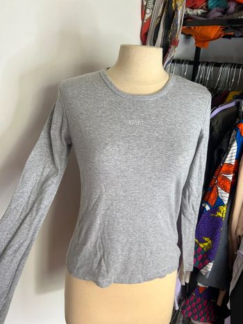 Teeshirt gris manches longues Esprit 100% coton