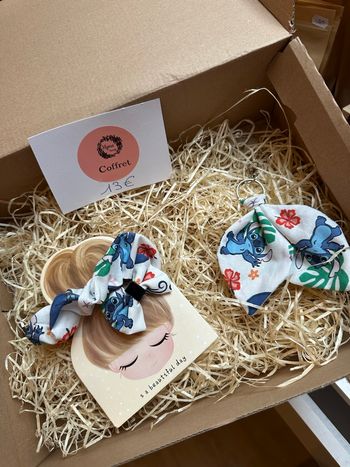 Coffret stitch chouchou - barrette - porte clé 