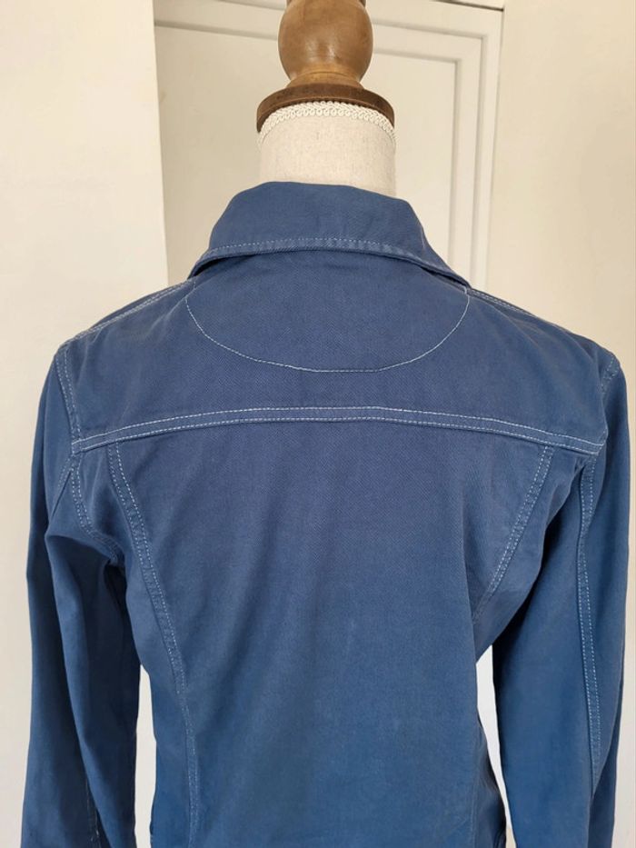 Veste en jean bleue pétrole Monoprix Taille 38 - photo numéro 6