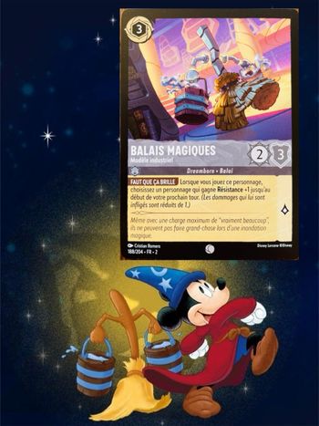 Carte Disney Lorcana Balais Magiques Modèle Industriel 188/204 FR.2