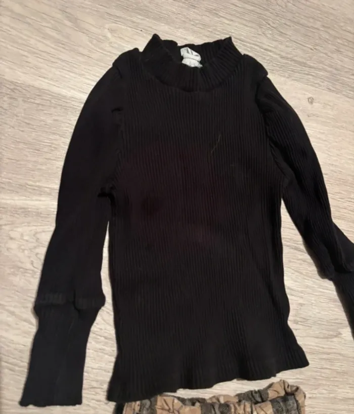 Ensemble fille noir et marron fille 2-3 ans - photo numéro 3