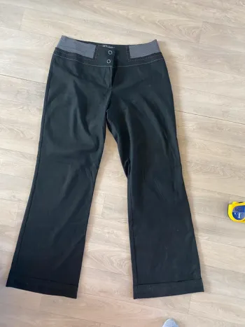 Pantalon droit noir taille basse LMV