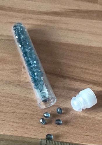 Pour la création de bijoux perles ovales à facettes en verre transparentes bleu grises loisirs créatifs
