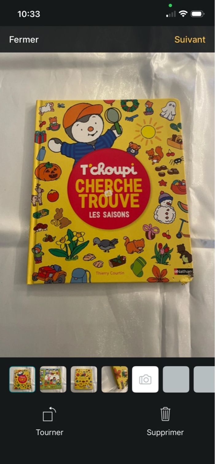 T’choupi cherche trouve les saisons. Bon état.