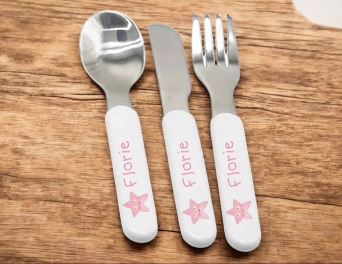 Couvert en acier pour bébé personnalisé