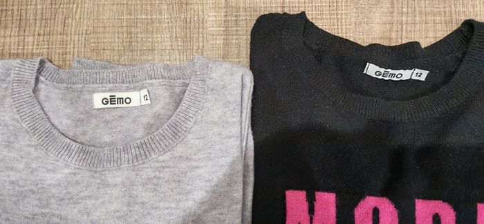 Lot de 2 pulls fins filles 12 ans - photo numéro 2