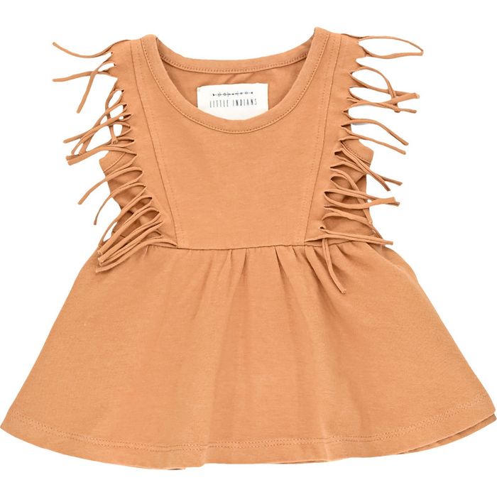 Robe sans manche 0-3 mois en coton bio Little Indians