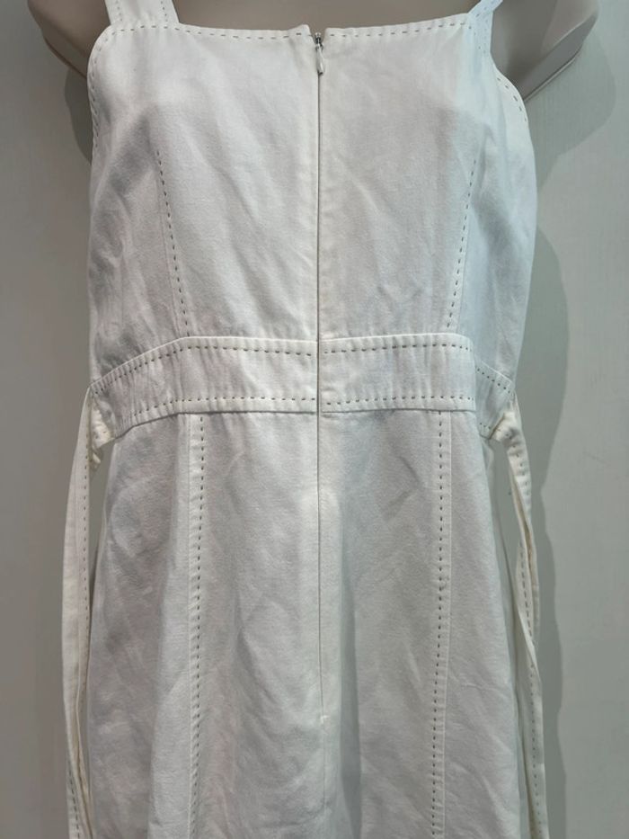Robe blanc cassé Caroll  taille 38 lin et coton - photo numéro 14