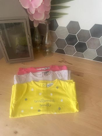 Lot de 3 t-shirt ML 6 mois (68 cm)