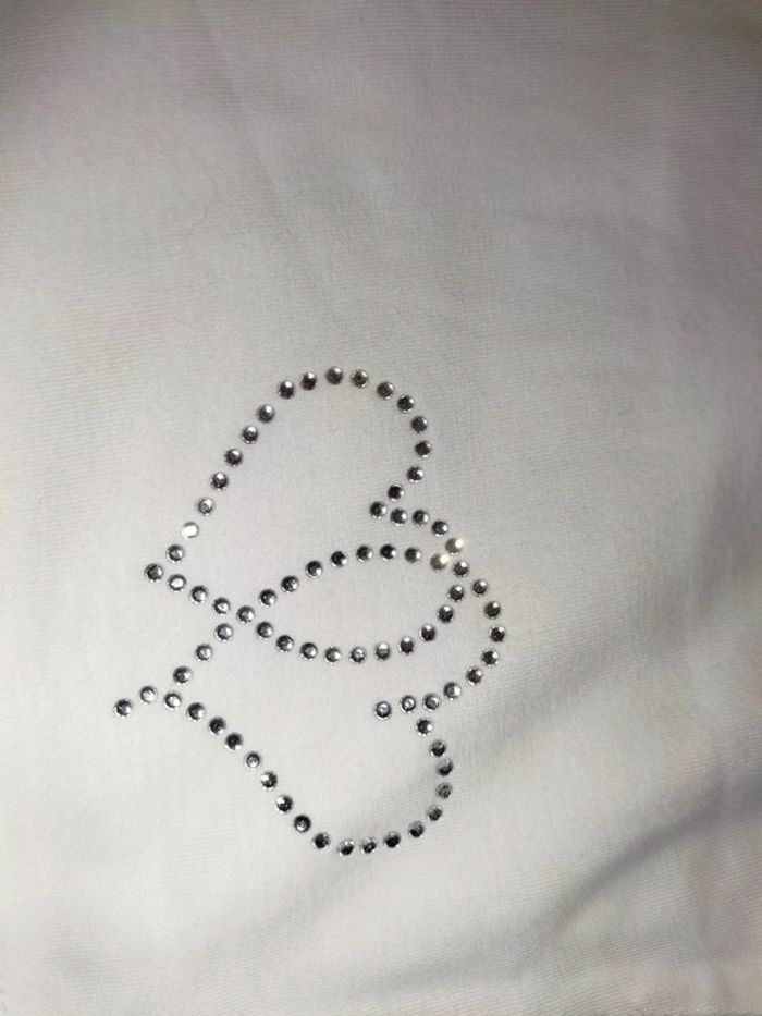 Cycliste blanc strass coeur bpc sélection 44/46 - photo numéro 2