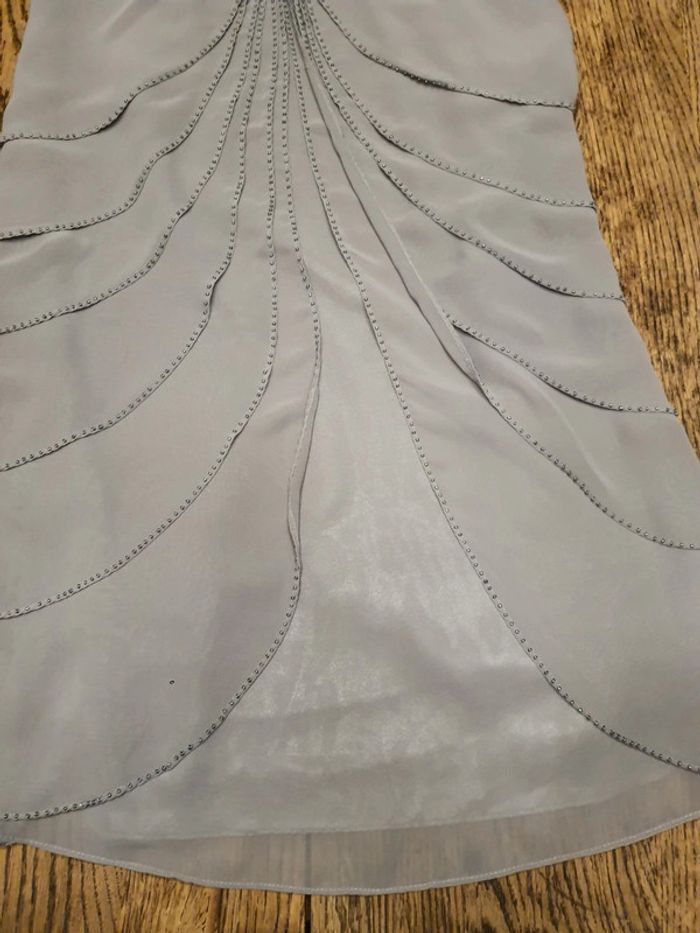 Robe de soirée gris clair Lautinel taille 4 (L) - photo numéro 10