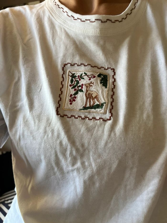 Tee-shirt coquette biche western country y2k 2000yer bohème champêtre vintage - photo numéro 3