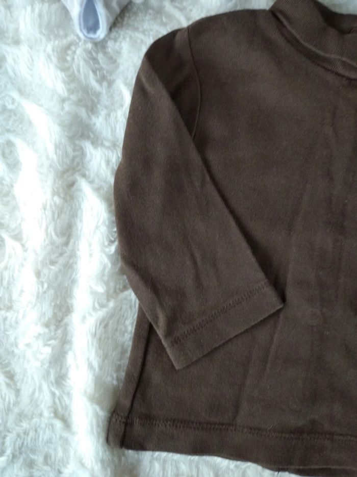 Sous pull col roulé Mixte 6 mois Kitchoun 100% coton - photo numéro 3