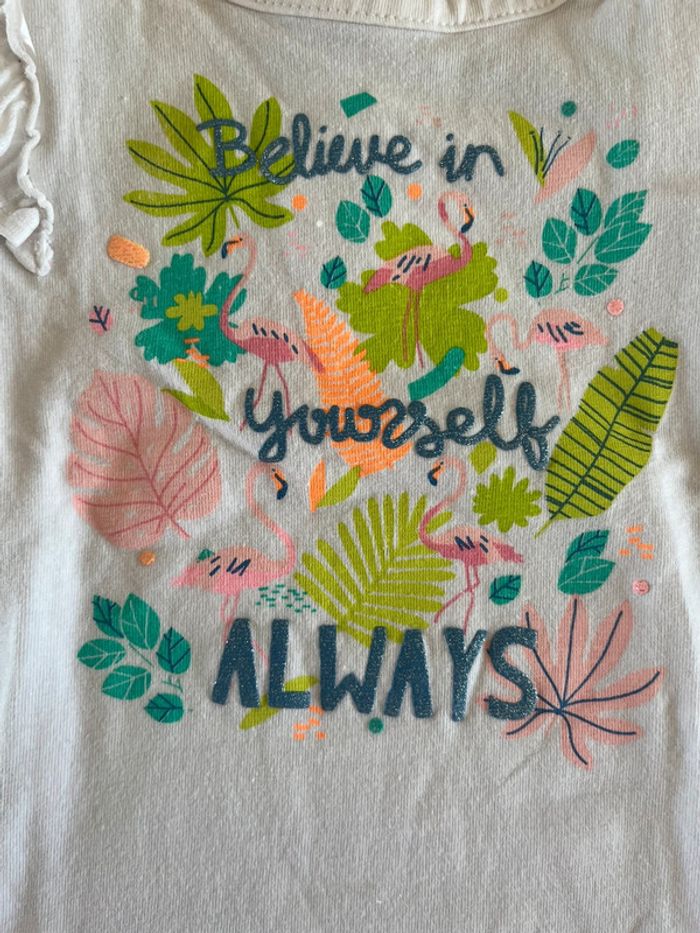 Tee-shirt flamants roses 6 mois – Orchestra - photo numéro 3