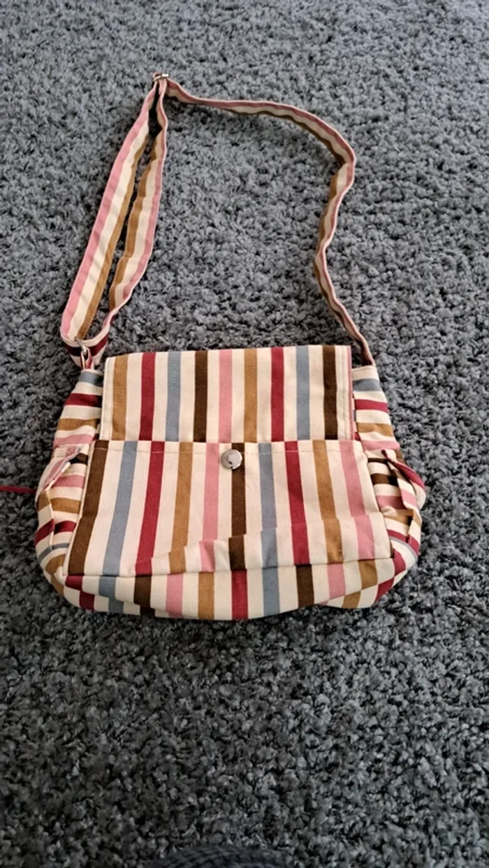 Sac en bandoulière rayé - photo numéro 5