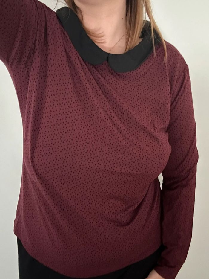 Teeshirt Kiabi avec col Claudine T44