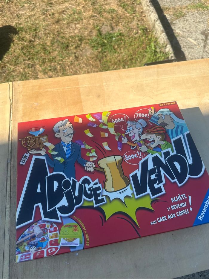 Adjugé vendu jeux de société