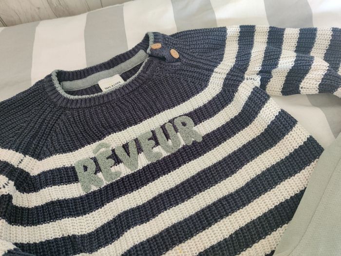 Pull marinière et pantalon vert pastel Tape à l'oeil Taille 3 ans - photo numéro 3