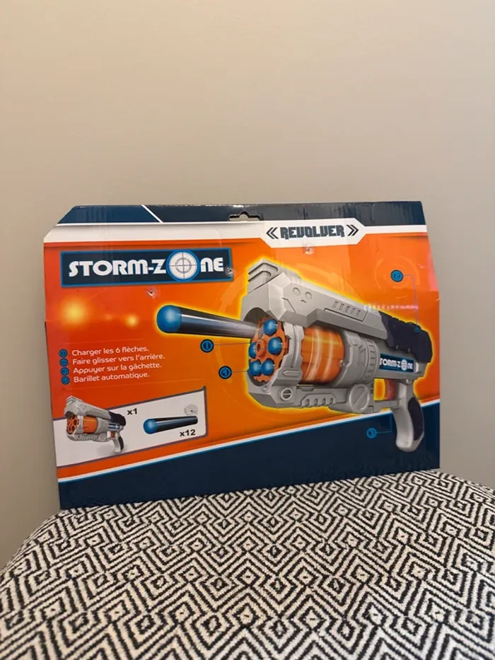 Pistolet Storm-zone 27cm + 12 fléchettes en mousse - 6 ans et + - photo numéro 2